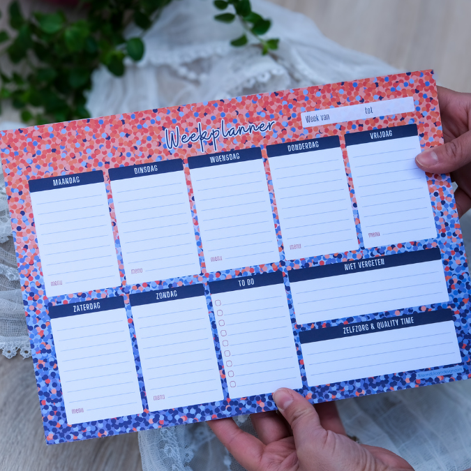 Paperloverset in Crazy Dots print (4 stuks)