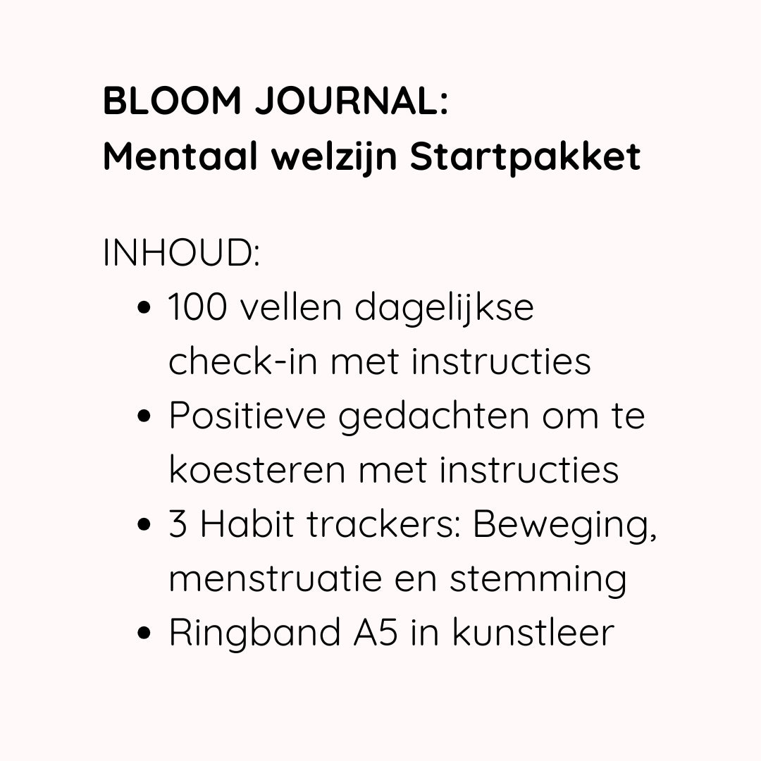 Bloom Journal: Mentaal welzijn startpakket met A5 ringband
