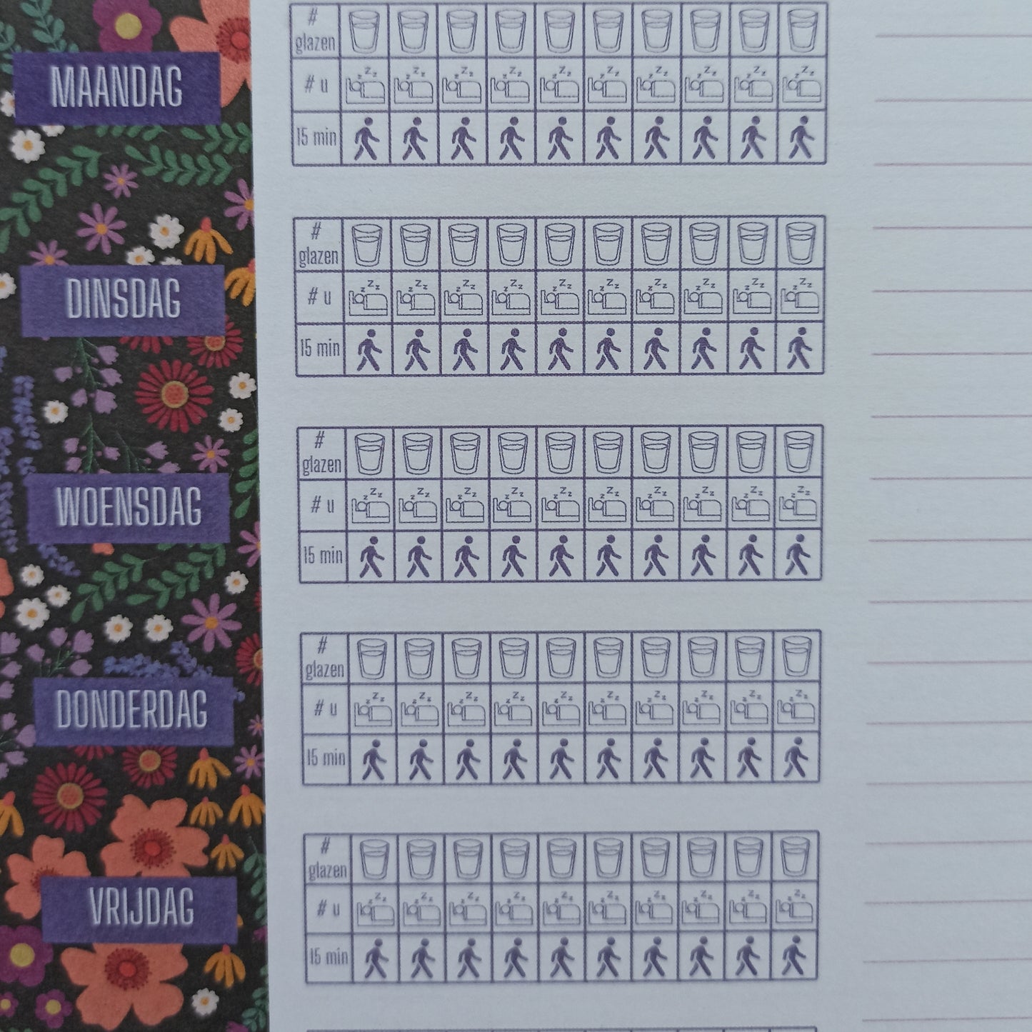 De ultieme Maaltijdplanner in Midnight Garden print