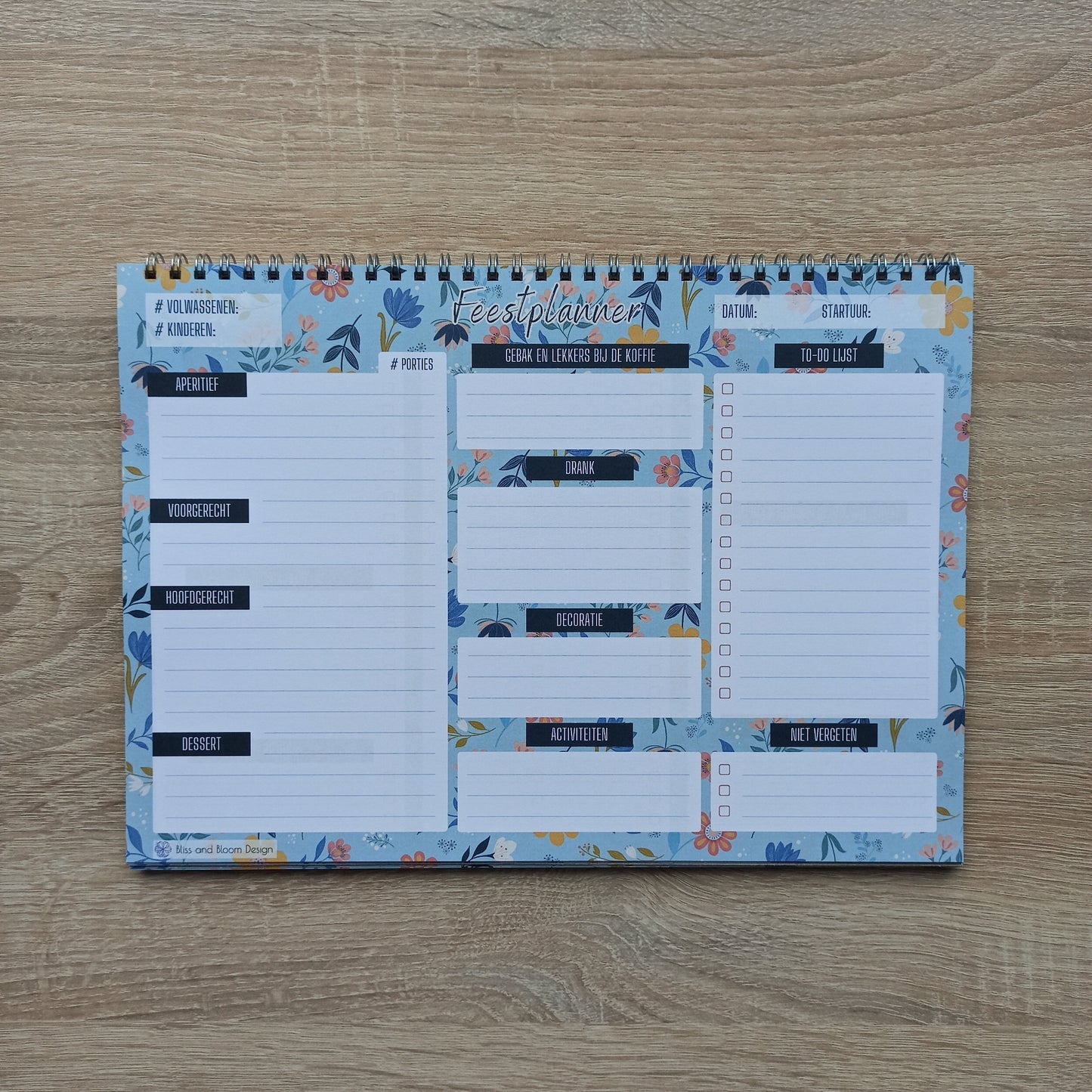 De ultieme Maaltijdplanner in Sunny Petals Print