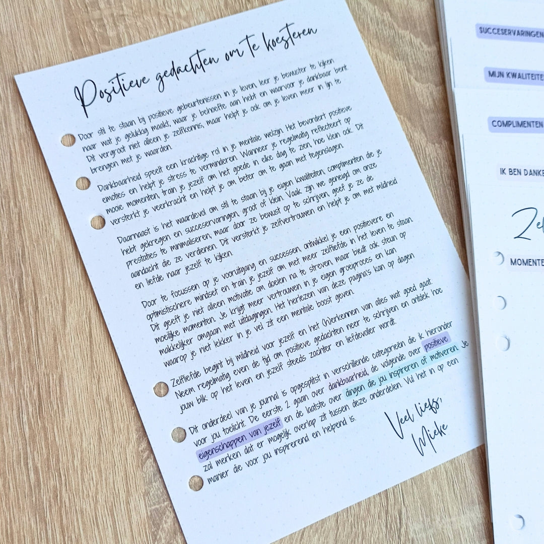 Bloom Journal: Mentaal welzijn startpakket met A5 ringband