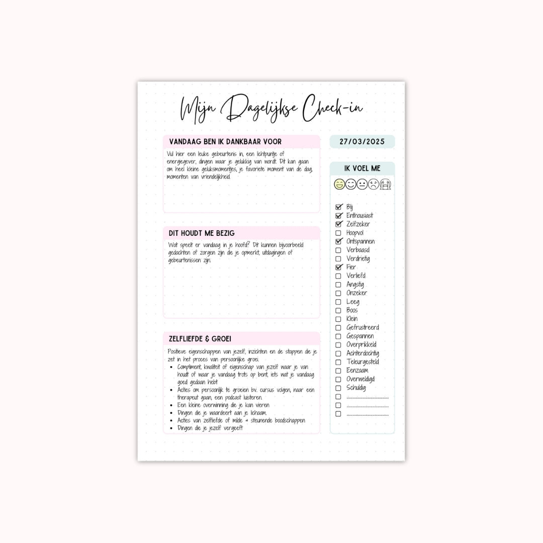 Bloom Journal: Dagelijkse Check-in voor jouw mentaal welzijn