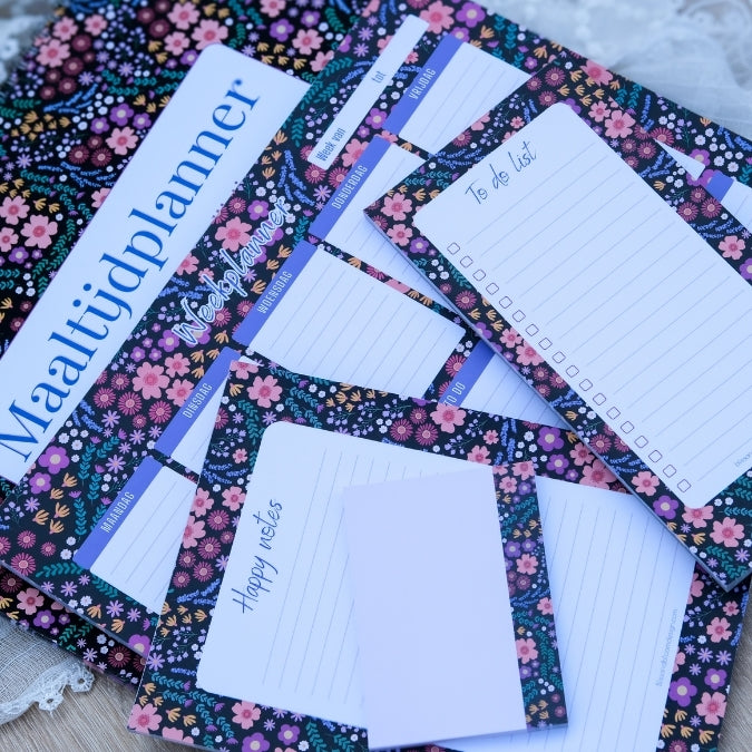 Compleet georganiseerd pakket in Midnight Garden print (set)