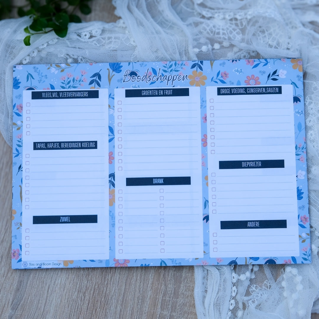 Set Maaltijdplanner met Feestplanner in Sunny Petals Print