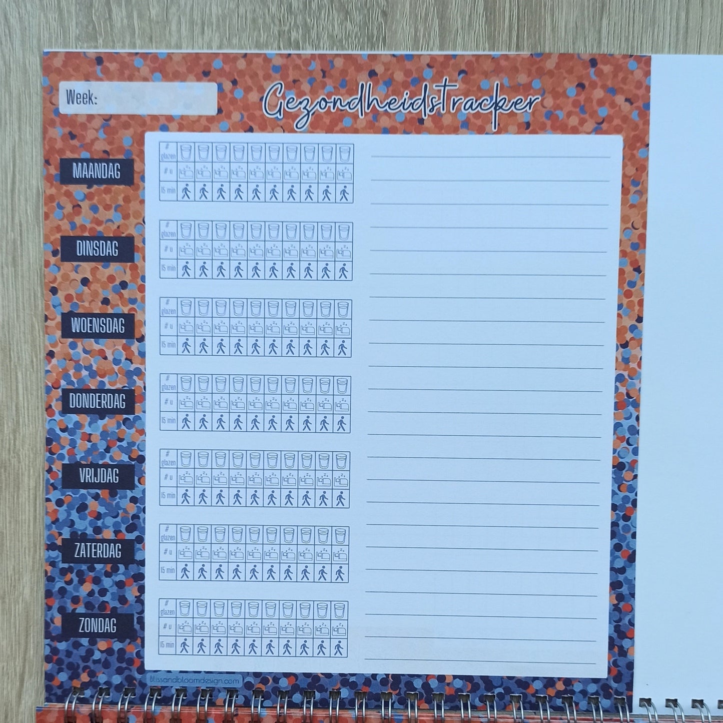 Set Maaltijdplanner en Weekplanner in Crazy Dots print