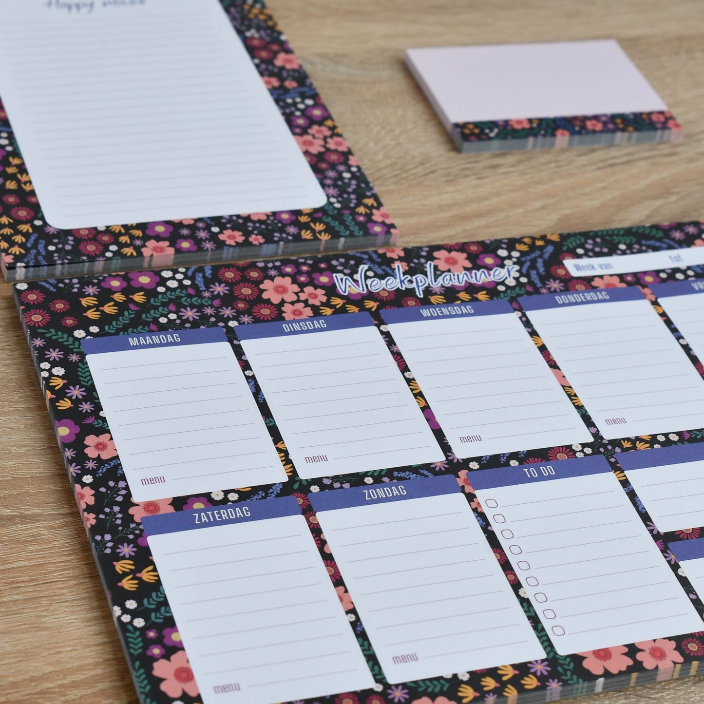 Paperloverset in Midnight Garden print (3 stuks)