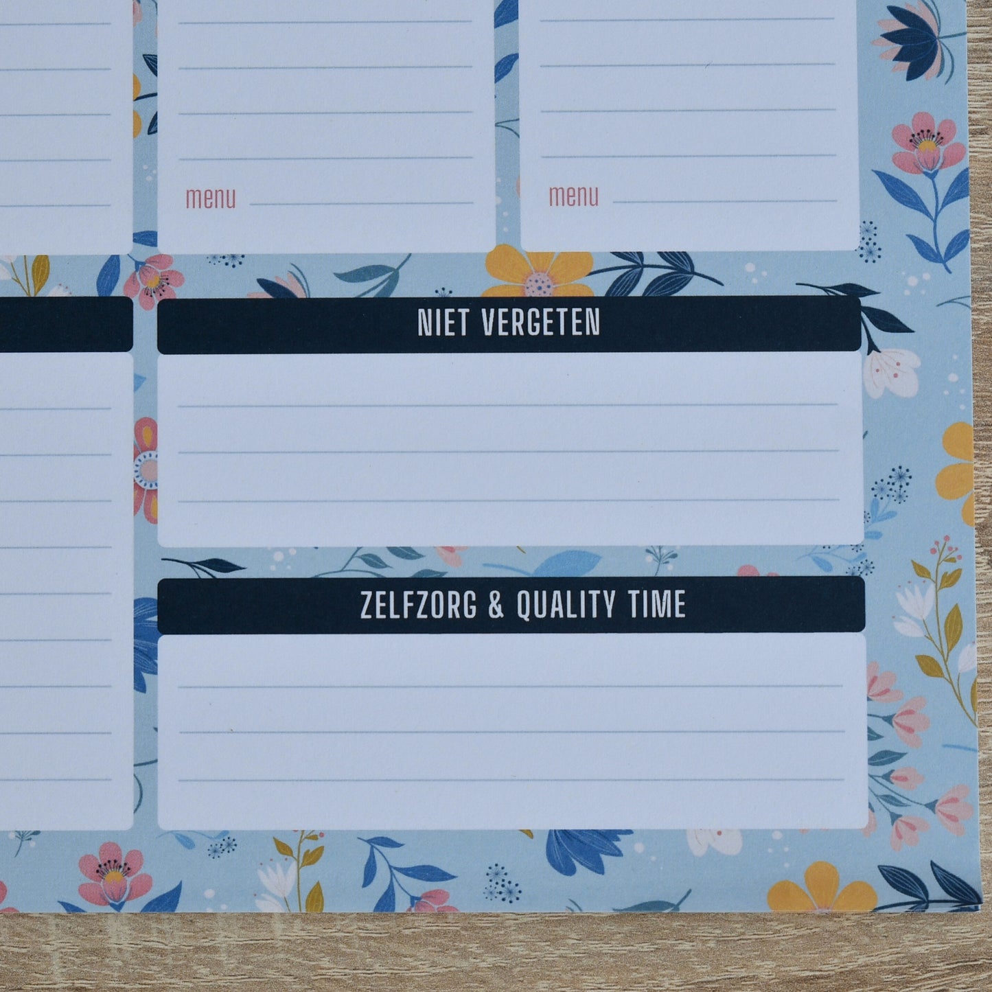 Weekplanner A4 in Sunny Petals print
