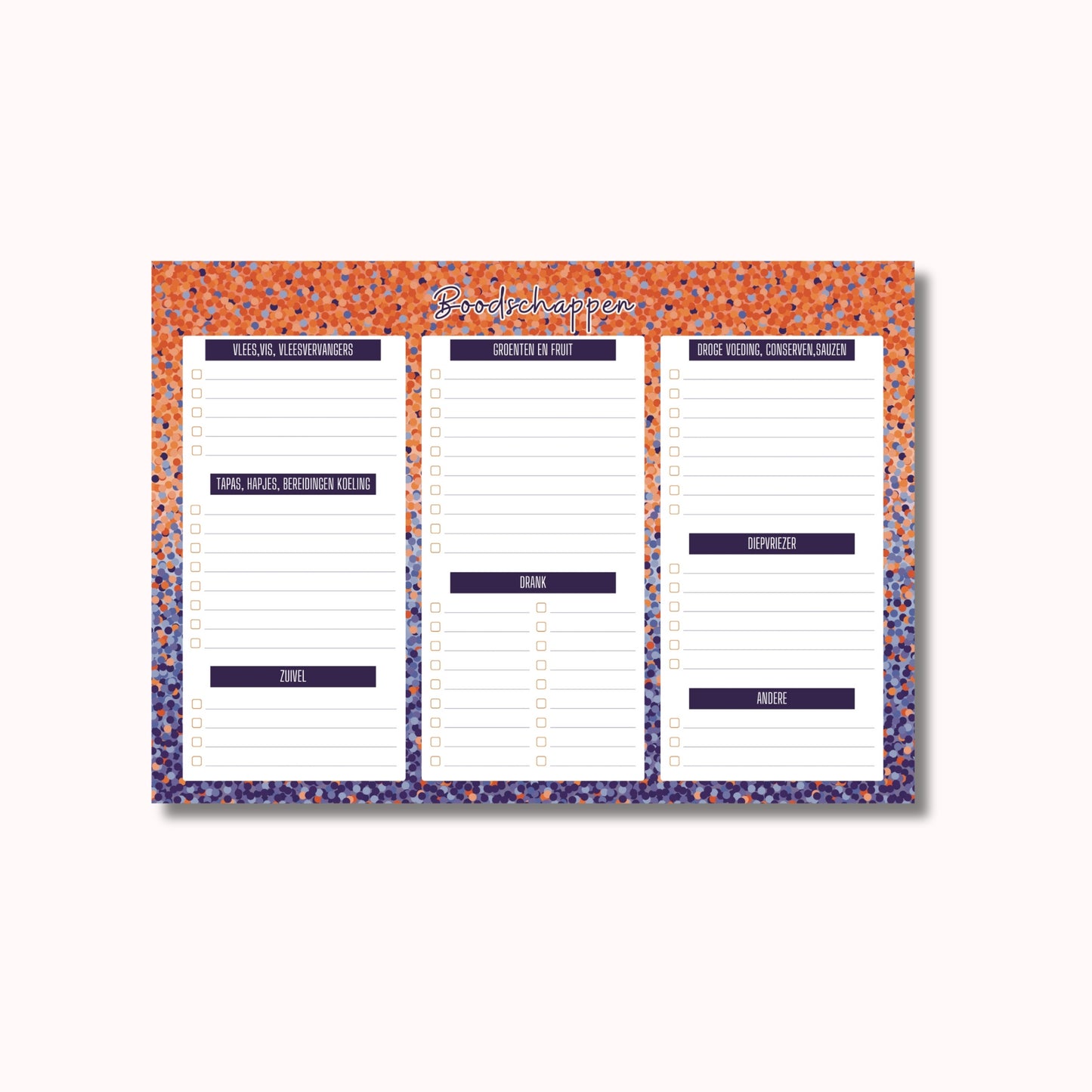 Feestplanner Crazy Dots print