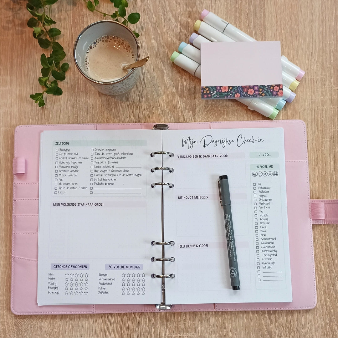 Bloom Journal: Mentaal welzijn startpakket met A5 ringband