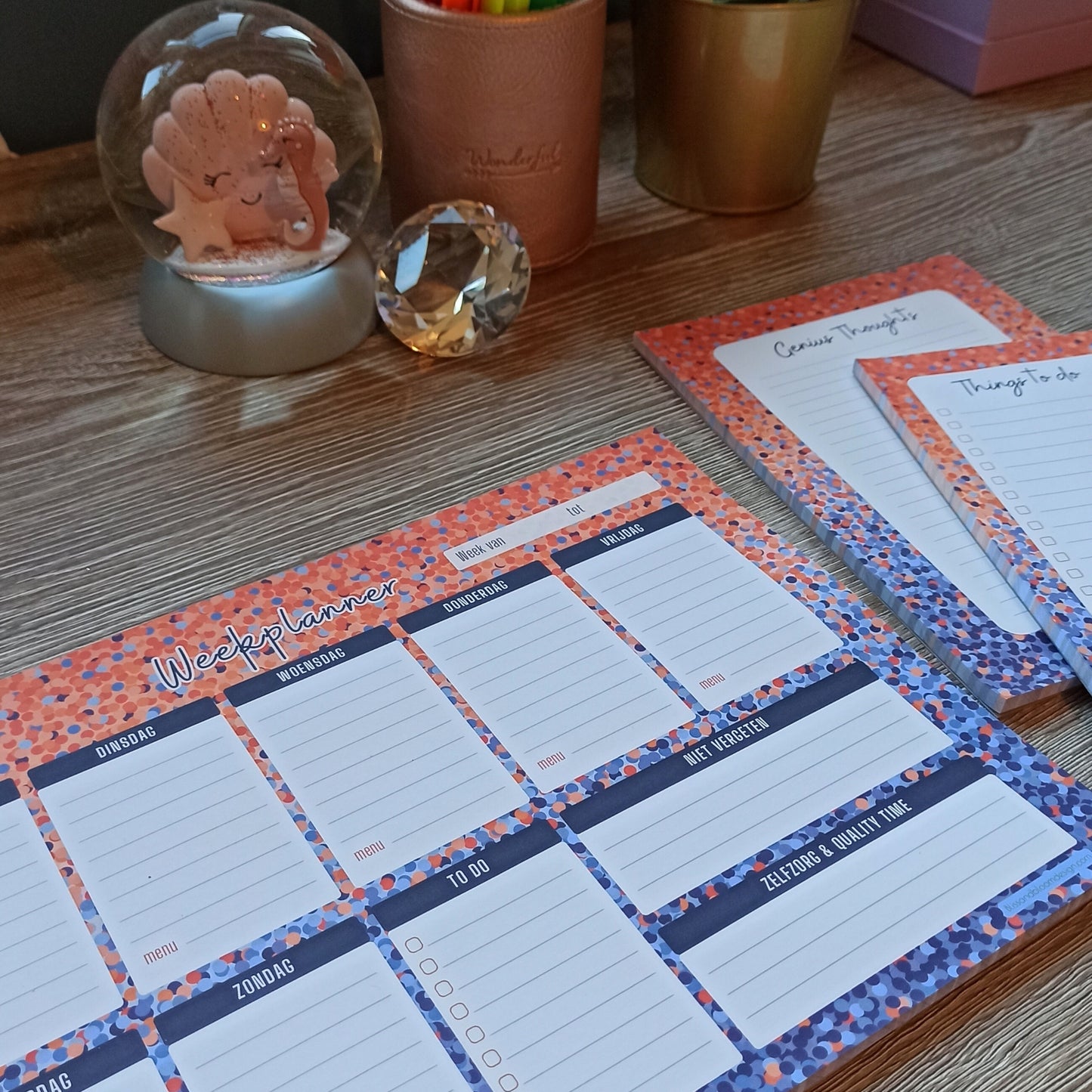Paperloverset in Crazy Dots print (3 stuks)