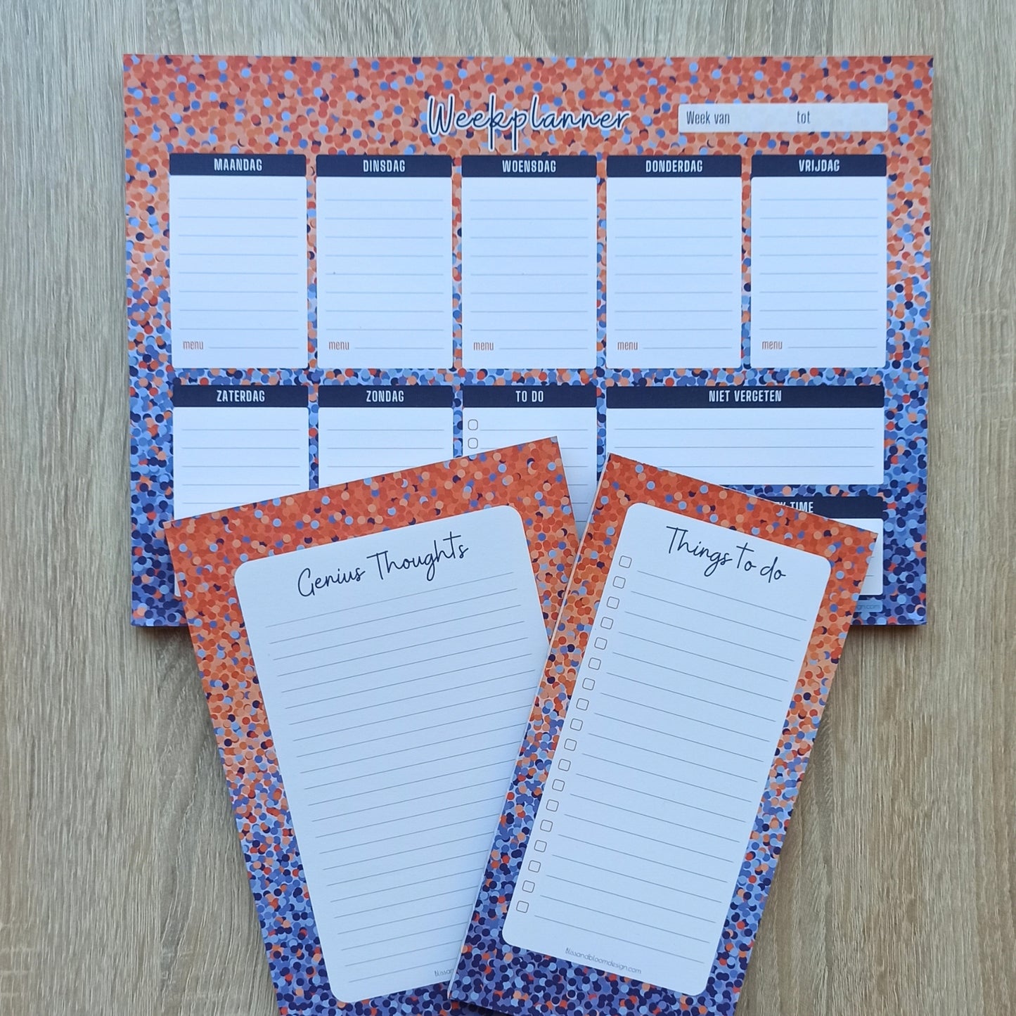 Paperloverset in Crazy Dots print (3 stuks)