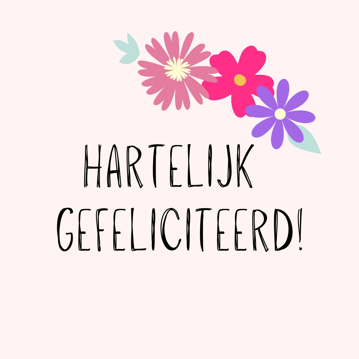 Sticker "Hartelijk Gefeliciteerd" (10 stuks)