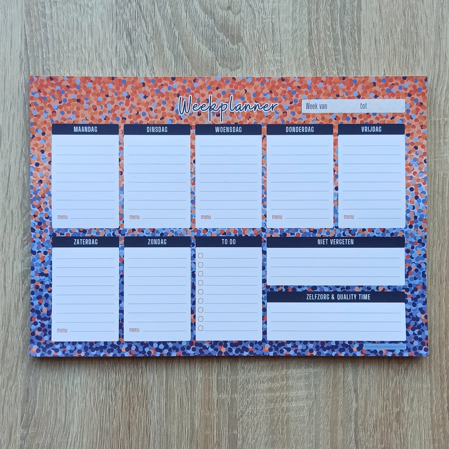 Compleet georganiseerd pakket in Crazy Dots print (set met feestplanner)
