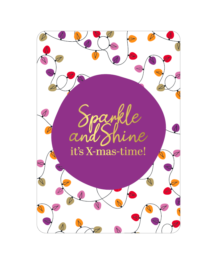 Wenskaart Kerst: Sparkle and Shine