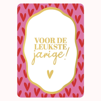 Wenskaart "Voor de leukste jarige!"