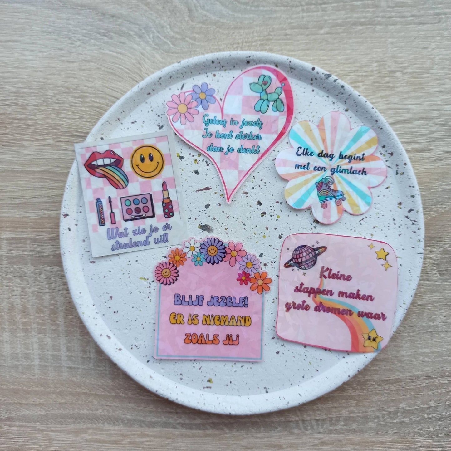 Groovy Retro Holografische Raamstickers