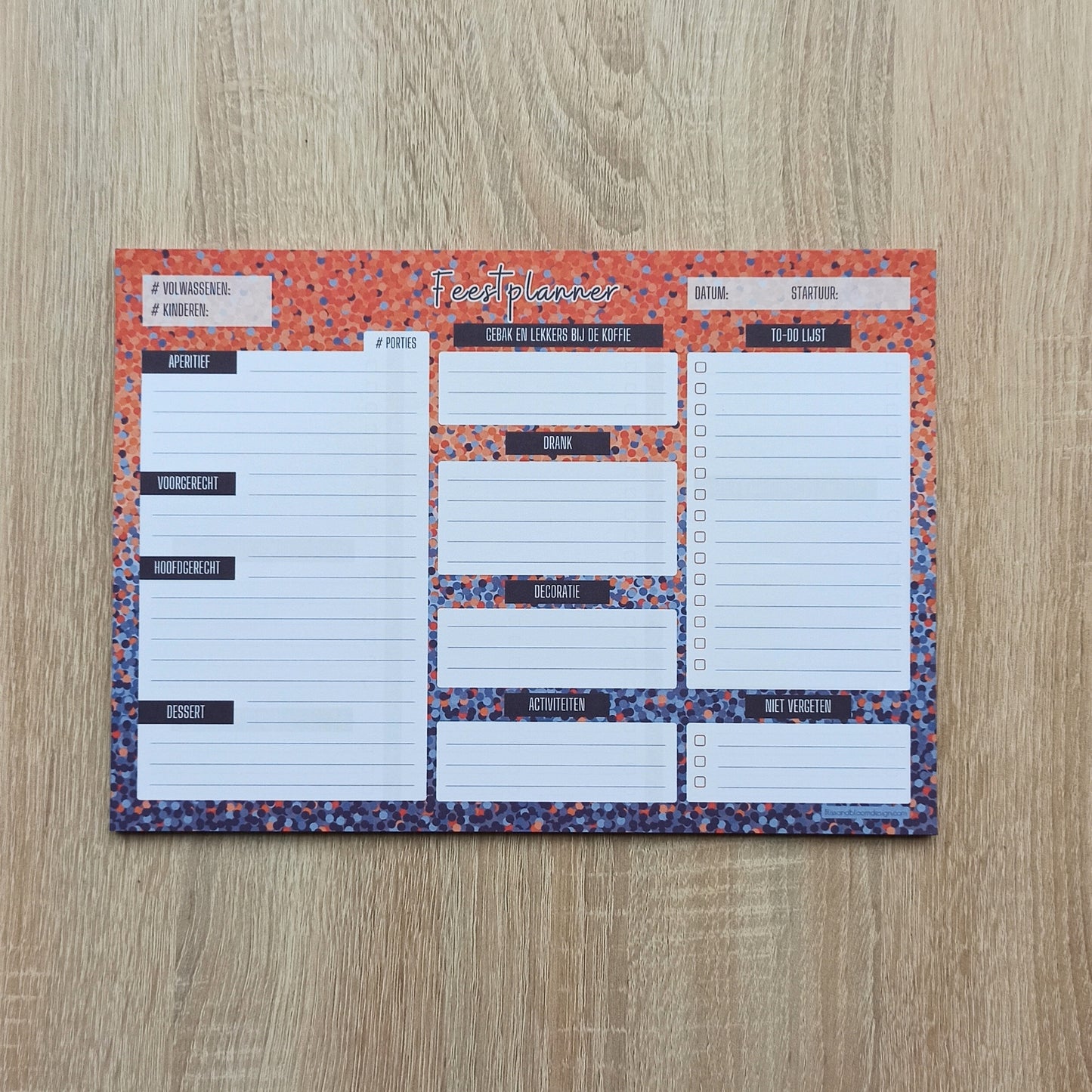 Compleet georganiseerd pakket in Crazy Dots print (set)