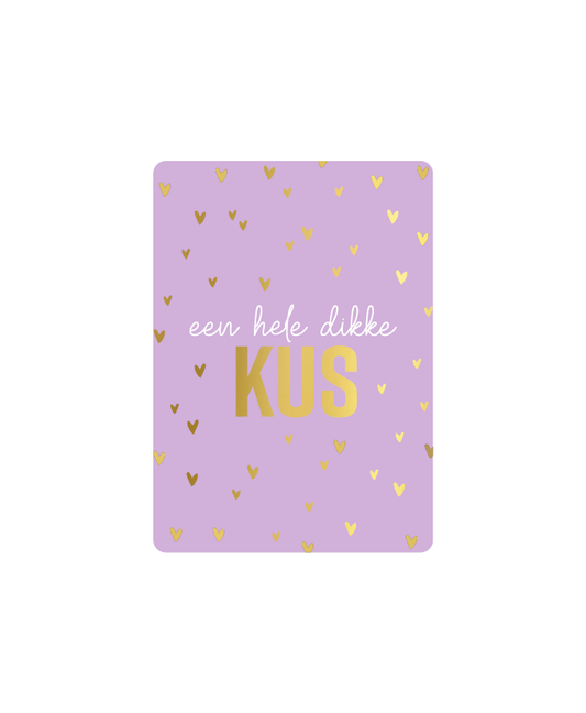 Cadeaukaartje "Een hele dikke kus"