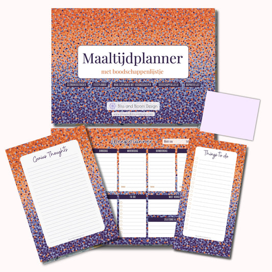 Compleet georganiseerd pakket in Crazy Dots print (set)