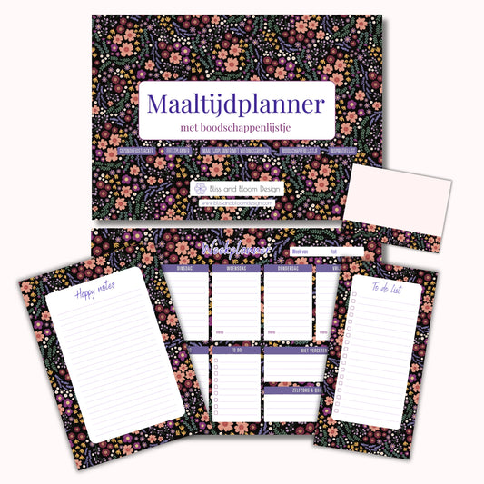 Compleet georganiseerd pakket in Midnight Garden print (set)