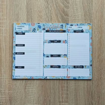 Feestplanner Sunny Petals Print