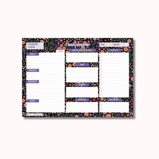 Feestplanner Midnight Garden Print