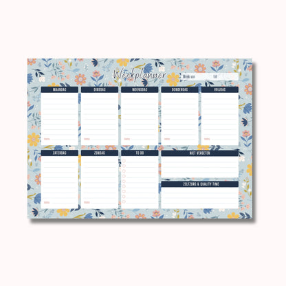 Weekplanner A4 in Sunny Petals print