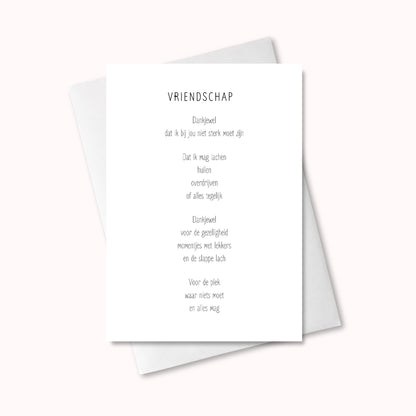 Wenskaart Vriendschap - Bedankt dat jij er altijd bent