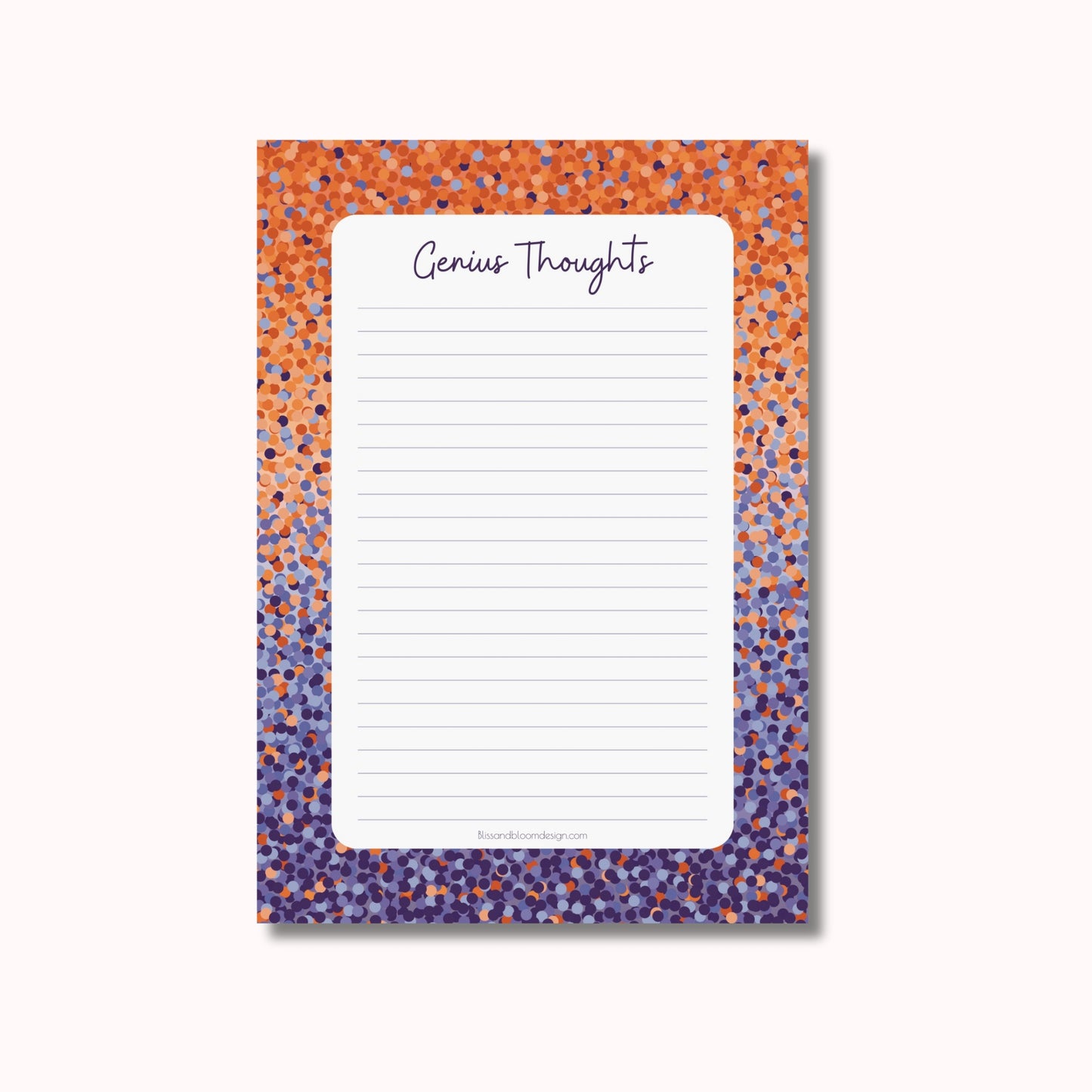 Notitieblok A5 "Genius Thoughts" in Crazy Dots print