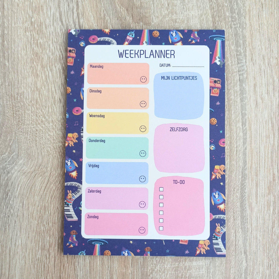 Weekplanner kids Cosmic Garden