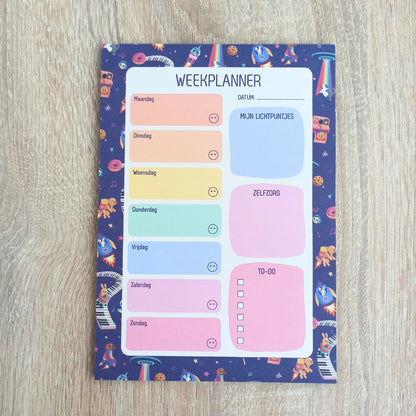 Weekplanner kids Cosmic Garden