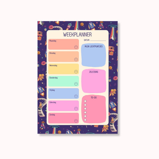 Weekplanner kids Cosmic Garden