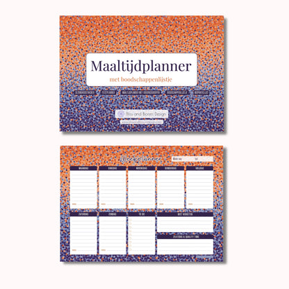 Set Maaltijdplanner en Weekplanner in Crazy Dots print