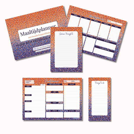 Compleet georganiseerd pakket in Crazy Dots print (set)