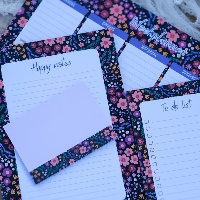 Paperloverset in Midnight Garden print (4 stuks)