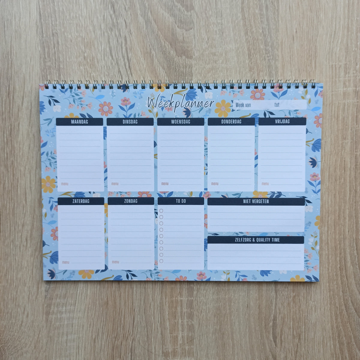 Paper&you A5 Weekplanner – 50 Pagina’s, Bloemendesign, Met Notitieruimte, FSC-gecertificeerd En Klimaatvriendelijk Gedrukt