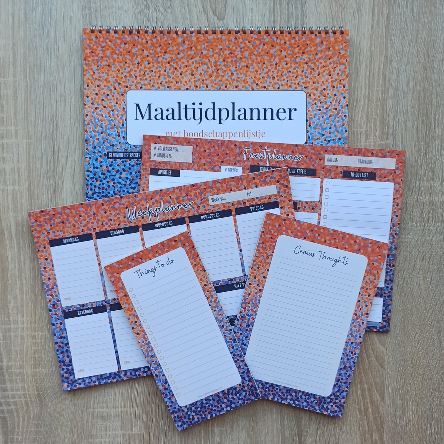 Compleet georganiseerd pakket in Crazy Dots print (set)