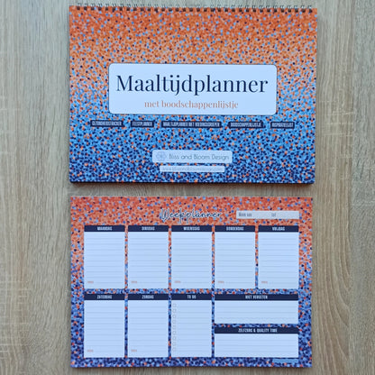 Set Maaltijdplanner en Weekplanner in Crazy Dots print