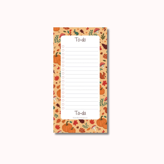 To-do lijstje "Ta da" in Cozy Fall print