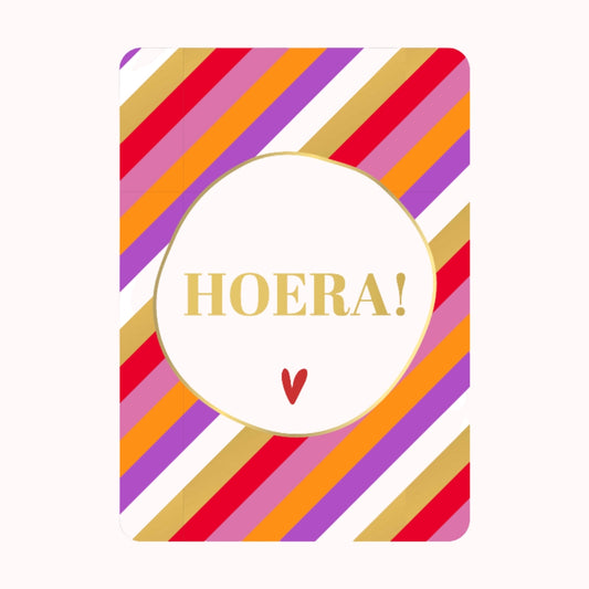 Wenskaart "Hoera!"